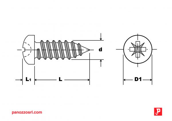 Viti Autofilettanti A Testa Esagonale Ed Estremità Senza Punta Uni 6949 Din 7976f Iso 1479 Ve080504 - Foto 9
